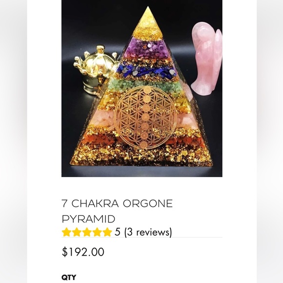 7 CHAKRA ORGONE PYRAMID - Picture 2 of 2